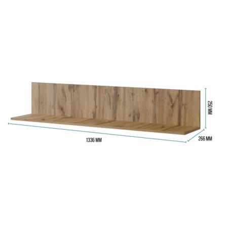 Shelf hinged Celeste, 1336x266x250, oak Votan-1