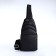 Male sling bag made of artificial leather, black color