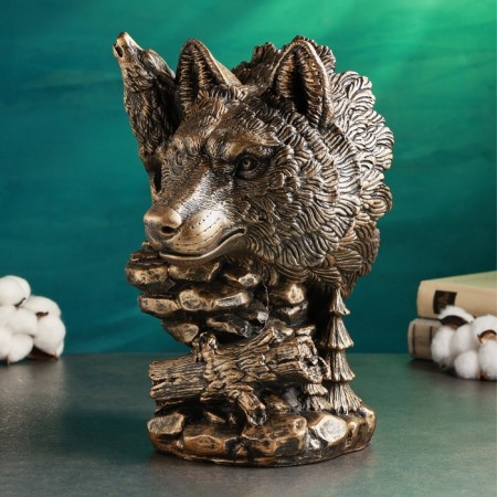 Figure "Wolf" 24x22x33cm, bronze-2