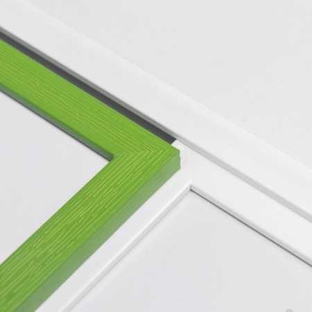 Photo frame plastic in 7 photos "Kruzo", col. white with green inserts-2