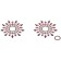 Set of stickers black + red Breast & Pubic Jewelry Crystal Staker, 2 pcs.