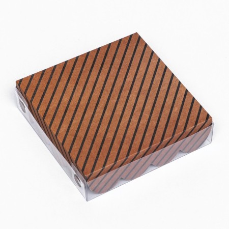Cookie box, "strips of craft" 12 x 12 x 3-2