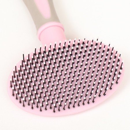 Pucoproding Plastic soft with rounded teeth, medium, 9.5 x 16.5 cm, pink-2