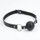 Gag BDSM NOTABU, adjustable belt, ball with holes, PVC, D 45 mm, black