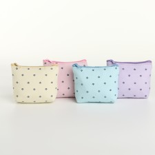 Women's wallet with zipper, color mix