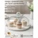 Ceramic dish with a lid-pipe for desserts Valencia, 28 × 25 × 17 cm, white color