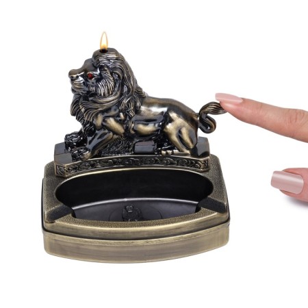 Lighter with an ashtray "Leo", Piezo, Gas-3