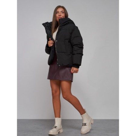 Winter jacket female, size 50, black color-14