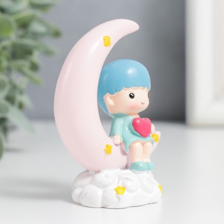 Souvenir Polystone "Baby for a month with a heart" 7.5x6 cm-1