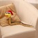 Soft toy "Snake", in the New Year's cap, 71 cm, gold color