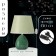 Table lamp with lampshade Risalux "Inessa", E14, 40 W, Green, 22.5 × 22.5 × 33.5 cm