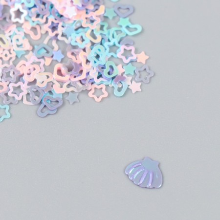 Glitter in the jar "Sea. Lilac overflow" set 6 grams 5x2x2 cm-1