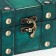 Casket wood chest "Alienora" with rivets, flat, green 15x11.5x7.5 cm
