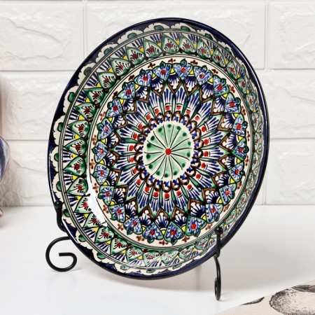 Largan Rishtan ceramics "Patterns", 25 cm, blue-2