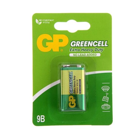 Salt battery GP Greencell Extra Heavy Duty, 6f22-1bl, 9V, Crohn, Blister, 1 pc.