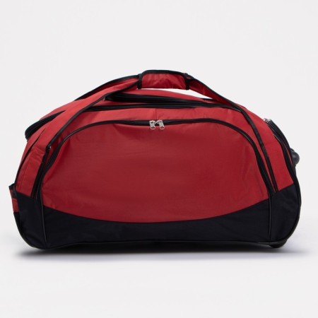 Road bag on wheels, a lightning department, shoe department, 3 outer pockets, a long belt, black/red color-1