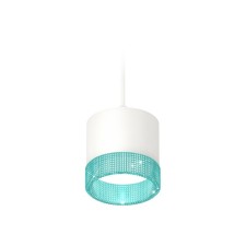 Suspended lamp with composite crystal Ambrella Light, XP8110041, GX53 LED 12 W, white sand, blue color