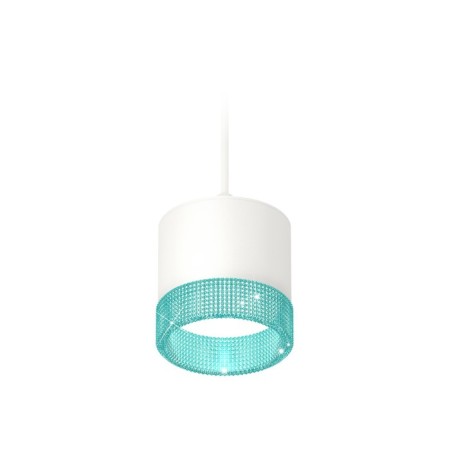 Suspended lamp with composite crystal Ambrella Light, XP8110041, GX53 LED 12 W, white sand, blue color