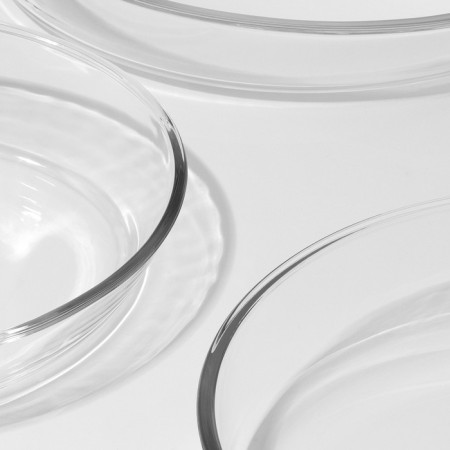 A set of oval baking forms, 3 subjects: 1.5 l, 2 l, 3 l, heat -resistant glass-4
