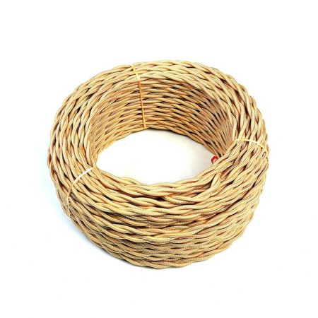 Bironi wire, 2x1.5 mm2, twisted, sandy gold color, 1 sht-50 m