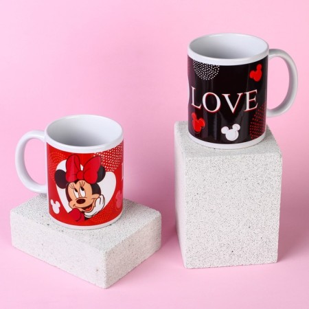 Set of paired mugs, 350 ml "Love", Mickey and Friends-8
