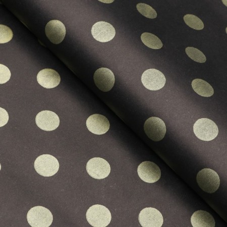 Paper packaging craft, gold peas on black 0.67 x 10 m-1