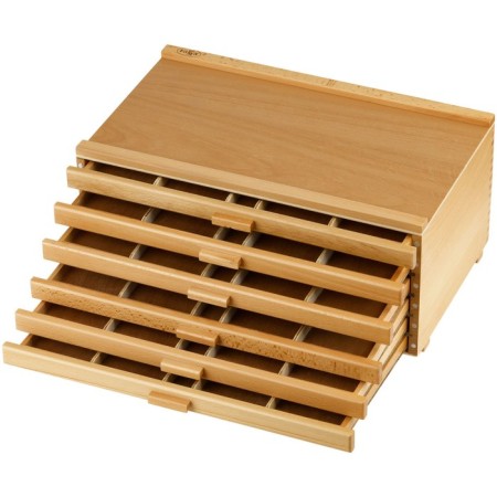 Organizer for pastel Gamma "Studio", 6 levels, 40.6 x 24.9 x 18.5 cm, beech