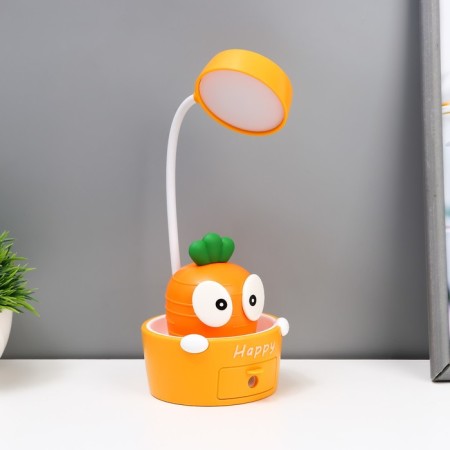 Touch-lamp with a carrot carrot planter LED, from USB/AKB 6 W Orange-yellow 8x6x25 cm Risalux