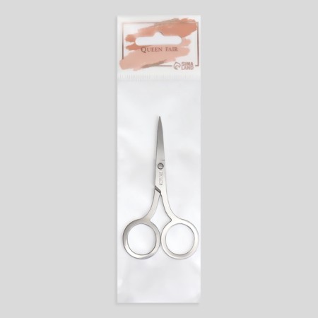 Scissors manicure, straight, narrow, 9 cm, silver color-4