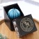 Figure candle "Faced ball", 6.5x6.5 cm, turquoise, in a box