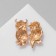 Brooch "Owl and Eagle", the color is golden-black in gold