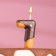 Candle in the cake "Chocolate icing", number "7", 3.8 cm