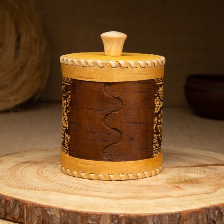 TUES "Currant", salt, D - 10 cm, 14.5 × 10.5 cm, birch bark-1