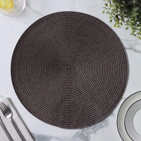 Serving napkin on the table "Loft", d = 38 cm, brown color-2
