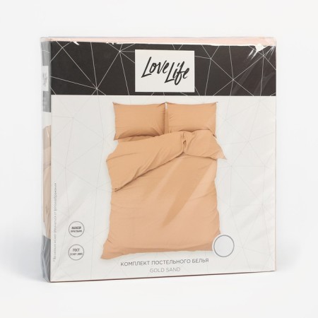 Lovelife 2 joint venture "Gold Sand" 180x215 cm, 200x225 cm, 50x70 ± 3 cm-2 pcs, microfiber 85 grams-10