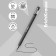 Gel handle Erich Krause G-Cube, Fine Tip 0.5 mm node, black ink, with Soft Touch coating with a square section of the case, letter length 500 meters
