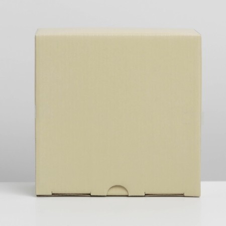 Gift folding box, packaging, "beige", 15 x 15 x 7 cm-4