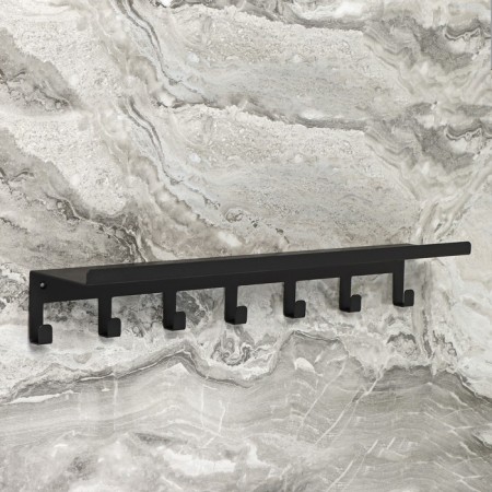 Shelf with hooks "Loft Art", 50 × 11 × 7.5 cm, black color-2