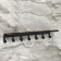 Shelf with hooks "Loft Art", 50 × 11 × 7.5 cm, black color