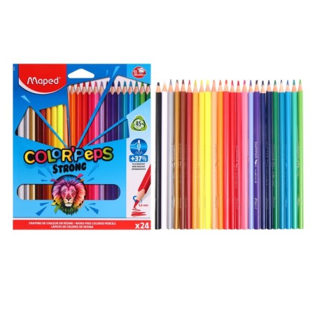 Pencils 24 colors Maped Color Peps Strong plastic, increased strength, euro suspension