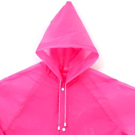 Children's raincoat with reflective elements, pink color (120-160 cm)-3