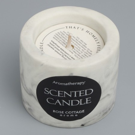 Candle in concrete aromatic "lily", soy wax-4
