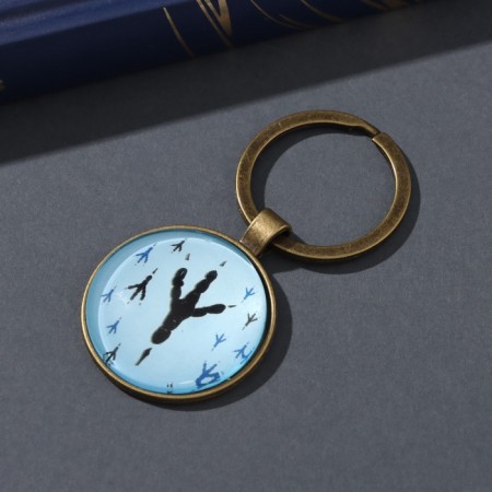 Set of keychain and icon "chicken" 6x11 cm-2
