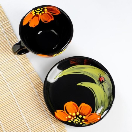 Tea couple "Gift" 0.3l / 16cm, ladybug-2
