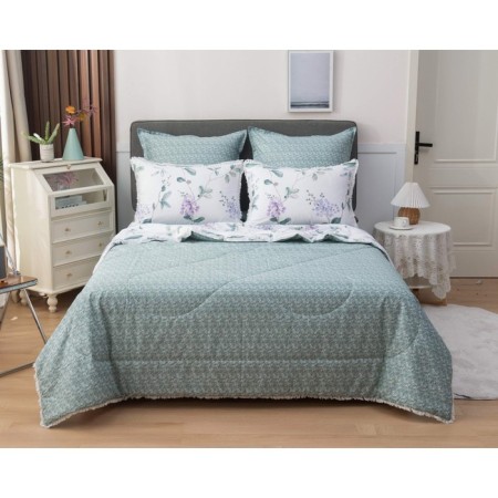 A set with a blanket 1.5 joint venture "Bernadett": sheet 180x230 cm, 150x210 cm, 50x70 cm - 2 pcs-2