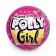 Polly Girl doll in a ball, with a bracelet