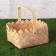 A set of wicker baskets, 2 pcs, a basket, natural, 21 × 16 × 22 cm, 17.5 × 12.5 × 17.5 cm