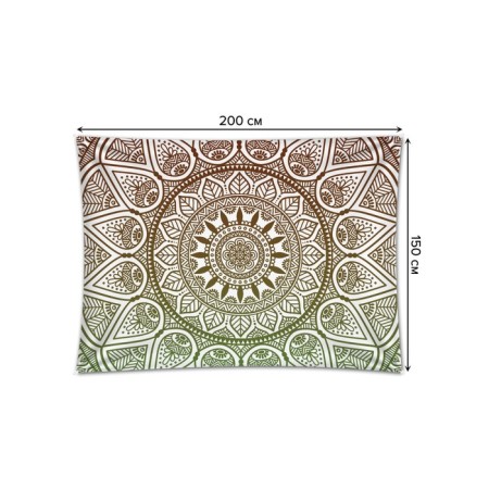 Decorative panel with photo printing "Patterned mandala", horizontal, size 150x200 cm-1