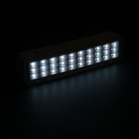 Emergency LED lamp, 30 LED, 3 W, AC/DC, 220 V, battery. Lead Acid, White-2