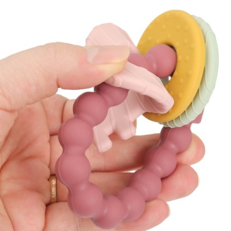 Silicone teether "keys", pink color, mum & baby-6